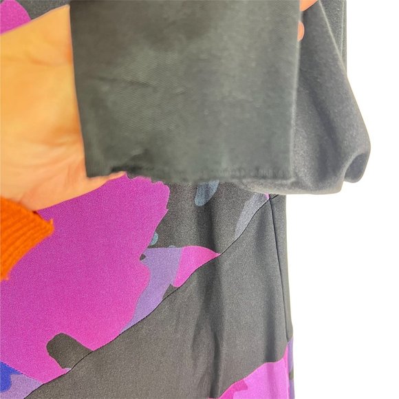 Tibi Sheath Mini Dress Black/Purple Boat Neck S - Picture 8 of 9